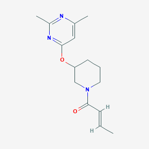 (E)-1-(3-((2,6-dimethylpyrimidin-4-yl)oxy)piperidin-1-yl)but-2-en-1-one