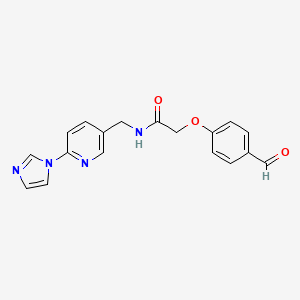 2-(4-Formylphenoxy)-N-[(6-imidazol-1-ylpyridin-3-yl)methyl]acetamide