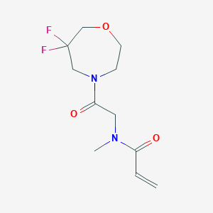 N-[2-(6,6-Difluoro-1,4-oxazepan-4-yl)-2-oxoethyl]-N-methylprop-2-enamide