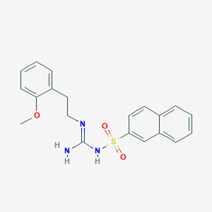 molecular formula C20H21N3O3S B2903731 N-(N-(2-methoxyphenethyl)carbamimidoyl)naphthalene-2-sulfonamide CAS No. 869075-59-2