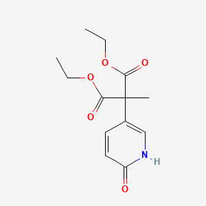 molecular formula C13H17NO5 B2903736 diethyl 2-methyl-2-(6-oxo-1H-pyridin-3-yl)propanedioate CAS No. 2137933-75-4