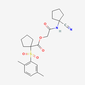 [(1-Cyanocyclopentyl)carbamoyl]methyl 1-(2,5-dimethylbenzenesulfonyl)cyclopentane-1-carboxylate