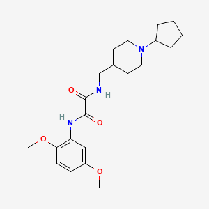 molecular formula C21H31N3O4 B2903745 N-[(1-cyclopentylpiperidin-4-yl)methyl]-N'-(2,5-dimethoxyphenyl)ethanediamide CAS No. 953137-51-4