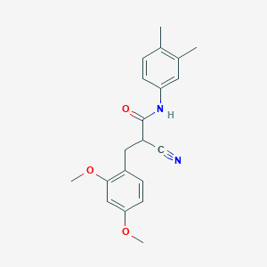 molecular formula C20H22N2O3 B2903763 2-cyano-3-(2,4-dimethoxyphenyl)-N-(3,4-dimethylphenyl)propanamide CAS No. 1260986-11-5