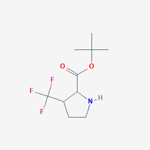 molecular formula C10H16F3NO2 B2903786 Tert-butyl 3-(trifluoromethyl)pyrrolidine-2-carboxylate CAS No. 2248267-86-7