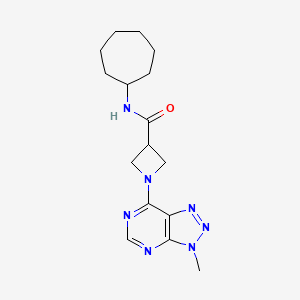 N-cycloheptyl-1-(3-methyl-3H-[1,2,3]triazolo[4,5-d]pyrimidin-7-yl)azetidine-3-carboxamide