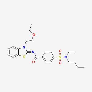 4-[butyl(ethyl)sulfamoyl]-N-[3-(2-ethoxyethyl)-1,3-benzothiazol-2-ylidene]benzamide