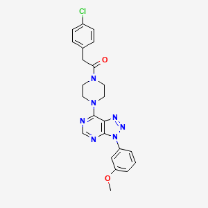 2-(4-chlorophenyl)-1-(4-(3-(3-methoxyphenyl)-3H-[1,2,3]triazolo[4,5-d]pyrimidin-7-yl)piperazin-1-yl)ethanone
