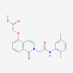 molecular formula C22H22N2O5 B2903851 methyl 2-[(2-{[(2,5-dimethylphenyl)carbamoyl]methyl}-1-oxo-1,2-dihydroisoquinolin-5-yl)oxy]acetate CAS No. 868224-93-5