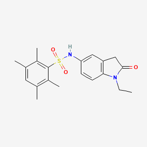 molecular formula C20H24N2O3S B2903854 N-(1-ethyl-2-oxo-2,3-dihydro-1H-indol-5-yl)-2,3,5,6-tetramethylbenzene-1-sulfonamide CAS No. 921786-66-5