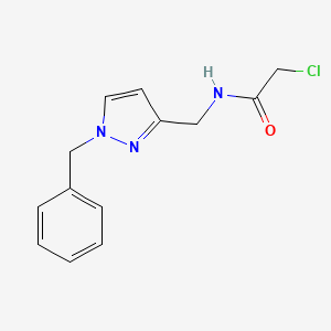 molecular formula C13H14ClN3O B2903868 N-[(1-benzyl-1H-pyrazol-3-yl)methyl]-2-chloroacetamide CAS No. 1851686-79-7