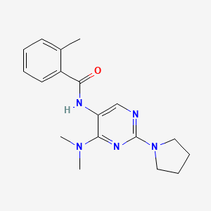B2903893 N-(4-(dimethylamino)-2-(pyrrolidin-1-yl)pyrimidin-5-yl)-2-methylbenzamide CAS No. 1797083-43-2