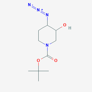 molecular formula C10H18N4O3 B2903915 tert-Butyl 4-azido-3-hydroxypiperidine-1-carboxylate CAS No. 203503-02-0