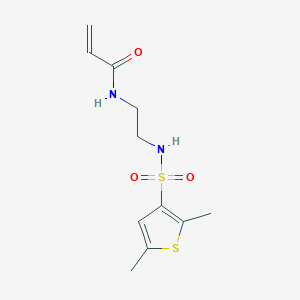 molecular formula C11H16N2O3S2 B2903948 N-[2-(2,5-dimethylthiophene-3-sulfonamido)ethyl]prop-2-enamide CAS No. 2094506-96-2