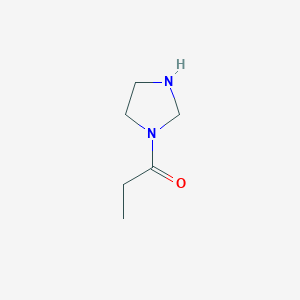 molecular formula C6H12N2O B2903954 1-(imidazolidin-1-yl)propan-1-one CAS No. 1198795-15-1