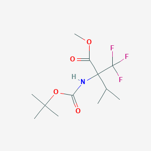 molecular formula C12H20F3NO4 B2903971 Methyl2-{[(tert-butoxy)carbonyl]amino}-3-methyl-2-(trifluoromethyl)butanoate CAS No. 2248365-75-3
