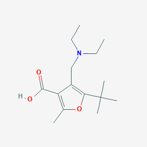 molecular formula C15H26ClNO3 B2904000 5-tert-Butyl-4-diethylaminomethyl-2-methyl-furan-3-carboxylic acid CAS No. 435341-89-2