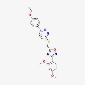B2904002 3-(2,4-Dimethoxyphenyl)-5-(((6-(4-ethoxyphenyl)pyridazin-3-yl)thio)methyl)-1,2,4-oxadiazole CAS No. 1111260-46-8