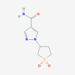 molecular formula C8H11N3O3S B2904042 1-(1,1-dioxo-1lambda6-thiolan-3-yl)-1H-pyrazole-4-carboxamide CAS No. 251096-51-2