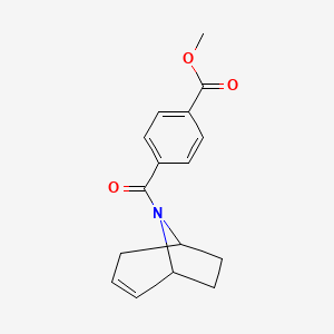molecular formula C16H17NO3 B2904055 methyl 4-{8-azabicyclo[3.2.1]oct-2-ene-8-carbonyl}benzoate CAS No. 1797739-38-8