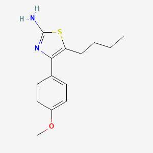 molecular formula C14H18N2OS B2904071 5-Butyl-4-(4-methoxyphenyl)-1,3-thiazol-2-amine CAS No. 406723-22-6