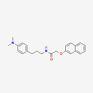 molecular formula C23H26N2O2 B2904102 N-(3-(4-(dimethylamino)phenyl)propyl)-2-(naphthalen-2-yloxy)acetamide CAS No. 953383-16-9