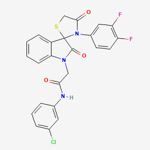 molecular formula C24H16ClF2N3O3S B2904105 N-(3-chlorophenyl)-2-(3'-(3,4-difluorophenyl)-2,4'-dioxospiro[indoline-3,2'-thiazolidin]-1-yl)acetamide CAS No. 894563-44-1