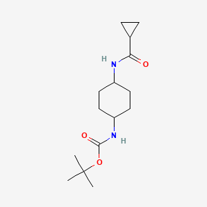 molecular formula C15H26N2O3 B2904109 tert-Butyl (1R*,4R*)-4-(cyclopropanecarbonylamino)-cyclohexylcarbamate CAS No. 1286265-47-1