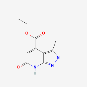 molecular formula C11H13N3O3 B2904125 ethyl 2,3-dimethyl-6-oxo-6,7-dihydro-2H-pyrazolo[3,4-b]pyridine-4-carboxylate CAS No. 1092018-70-6