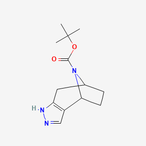 molecular formula C13H19N3O2 B2904140 tert-butyl 4,5,11-triazatricyclo[6.2.1.0?,?]undeca-2(6),3-diene-11-carboxylate CAS No. 2034154-31-7