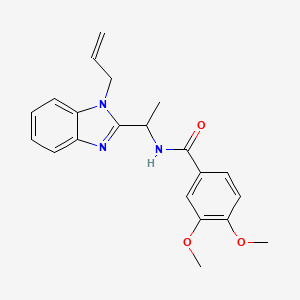 molecular formula C21H23N3O3 B2904144 N-(1-(1-allyl-1H-benzo[d]imidazol-2-yl)ethyl)-3,4-dimethoxybenzamide CAS No. 850921-92-5