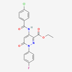 B2904204 Ethyl 4-(4-chlorobenzamido)-1-(4-fluorophenyl)-6-oxo-1,6-dihydropyridazine-3-carboxylate CAS No. 946282-00-4