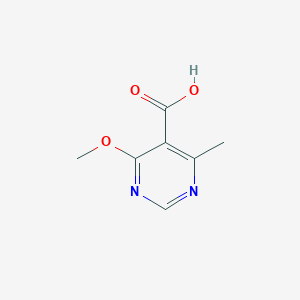 molecular formula C7H8N2O3 B2904206 4-Methoxy-6-methylpyrimidine-5-carboxylic acid CAS No. 1367988-23-5