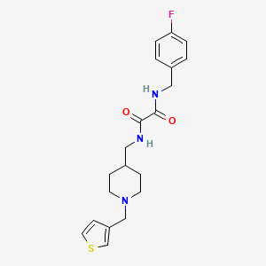 molecular formula C20H24FN3O2S B2904219 N'-[(4-fluorophenyl)methyl]-N-({1-[(thiophen-3-yl)methyl]piperidin-4-yl}methyl)ethanediamide CAS No. 1234995-14-2