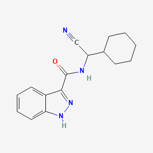 molecular formula C16H18N4O B2904279 N-[Cyano(cyclohexyl)methyl]-1H-indazole-3-carboxamide CAS No. 2190644-40-5