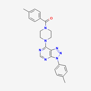 molecular formula C23H23N7O B2904283 p-tolyl(4-(3-(p-tolyl)-3H-[1,2,3]triazolo[4,5-d]pyrimidin-7-yl)piperazin-1-yl)methanone CAS No. 920219-33-6