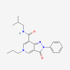 molecular formula C20H24N4O2 B2904294 N-(2-methylpropyl)-3-oxo-2-phenyl-5-propyl-2H,3H,5H-pyrazolo[4,3-c]pyridine-7-carboxamide CAS No. 921833-80-9