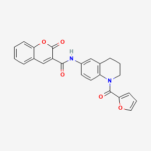 molecular formula C24H18N2O5 B2904362 N-[1-(furan-2-carbonyl)-1,2,3,4-tetrahydroquinolin-6-yl]-2-oxo-2H-chromene-3-carboxamide CAS No. 946245-59-6