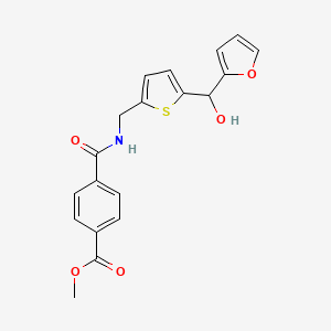 molecular formula C19H17NO5S B2904371 Methyl 4-(((5-(furan-2-yl(hydroxy)methyl)thiophen-2-yl)methyl)carbamoyl)benzoate CAS No. 1798459-06-9