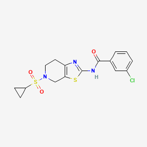 3-chloro-N-(5-(cyclopropylsulfonyl)-4,5,6,7-tetrahydrothiazolo[5,4-c]pyridin-2-yl)benzamide