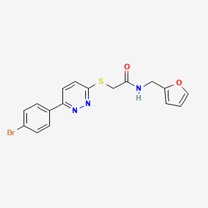 2-[6-(4-bromophenyl)pyridazin-3-yl]sulfanyl-N-(furan-2-ylmethyl)acetamide