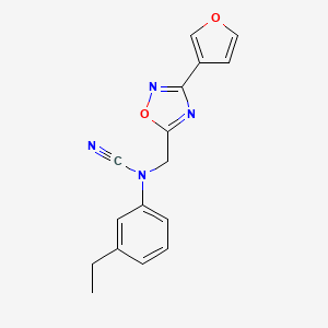 N-cyano-3-ethyl-N-{[3-(furan-3-yl)-1,2,4-oxadiazol-5-yl]methyl}aniline