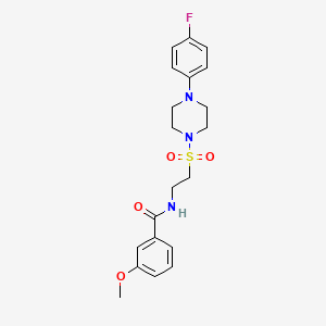 molecular formula C20H24FN3O4S B2904435 N-(2-{[4-(4-fluorophenyl)piperazin-1-yl]sulfonyl}ethyl)-3-methoxybenzamide CAS No. 899738-90-0