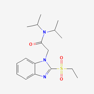 molecular formula C17H25N3O3S B2904465 2-(2-(ethylsulfonyl)-1H-benzo[d]imidazol-1-yl)-N,N-diisopropylacetamide CAS No. 886924-59-0