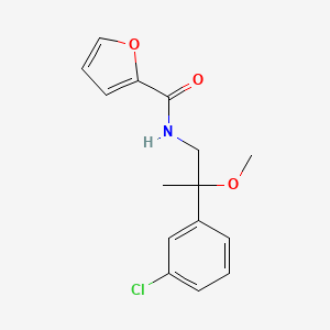 molecular formula C15H16ClNO3 B2904472 N-[2-(3-chlorophenyl)-2-methoxypropyl]furan-2-carboxamide CAS No. 1798544-76-9