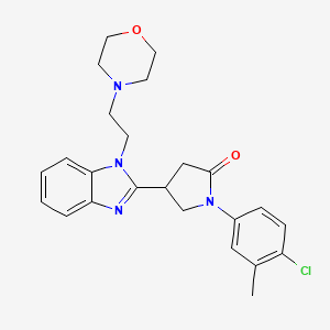 1-(4-chloro-3-methylphenyl)-4-(1-(2-morpholinoethyl)-1H-benzo[d]imidazol-2-yl)pyrrolidin-2-one