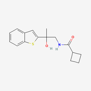 N-(2-(benzo[b]thiophen-2-yl)-2-hydroxypropyl)cyclobutanecarboxamide