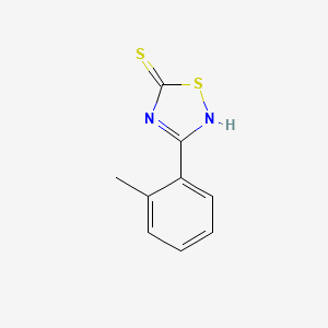 molecular formula C9H8N2S2 B2904500 3-(o-Tolyl)-1,2,4-thiadiazole-5-thiol CAS No. 117587-95-8