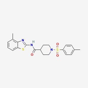N-(4-methyl-1,3-benzothiazol-2-yl)-1-(4-methylbenzenesulfonyl)piperidine-4-carboxamide