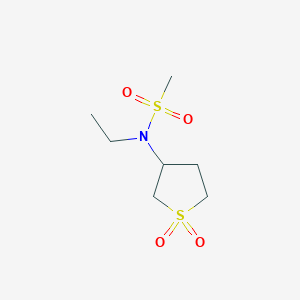 molecular formula C7H15NO4S2 B2904546 N-(1,1-dioxidotetrahydrothiophen-3-yl)-N-ethylmethanesulfonamide CAS No. 898405-55-5